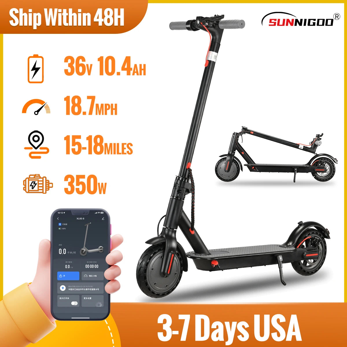 Escooter Kick Scooter with APP