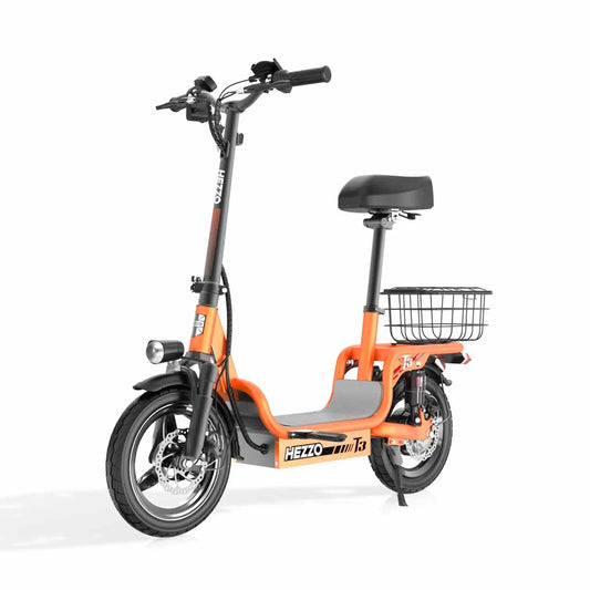 T3 City Powerful Electric Scooter Seat & Basket