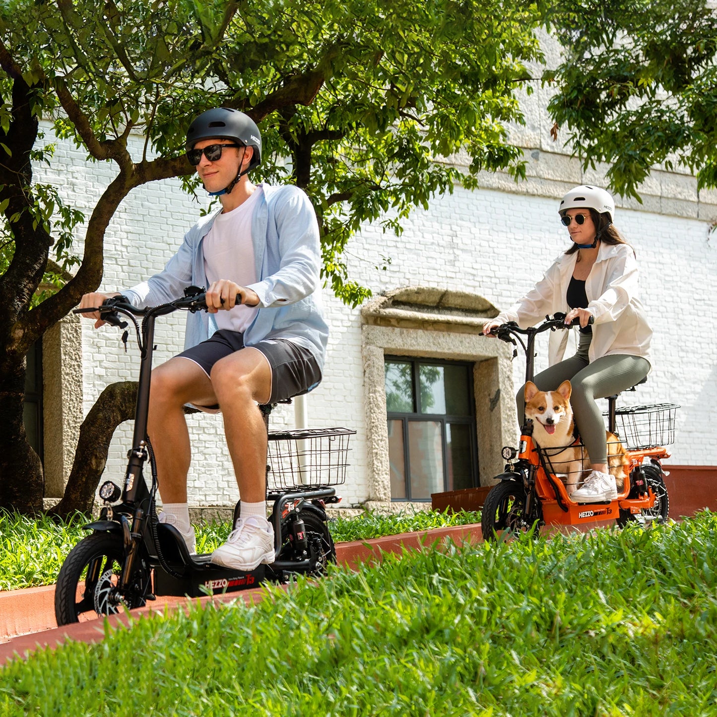 T3 City Powerful Electric Scooter Seat & Basket