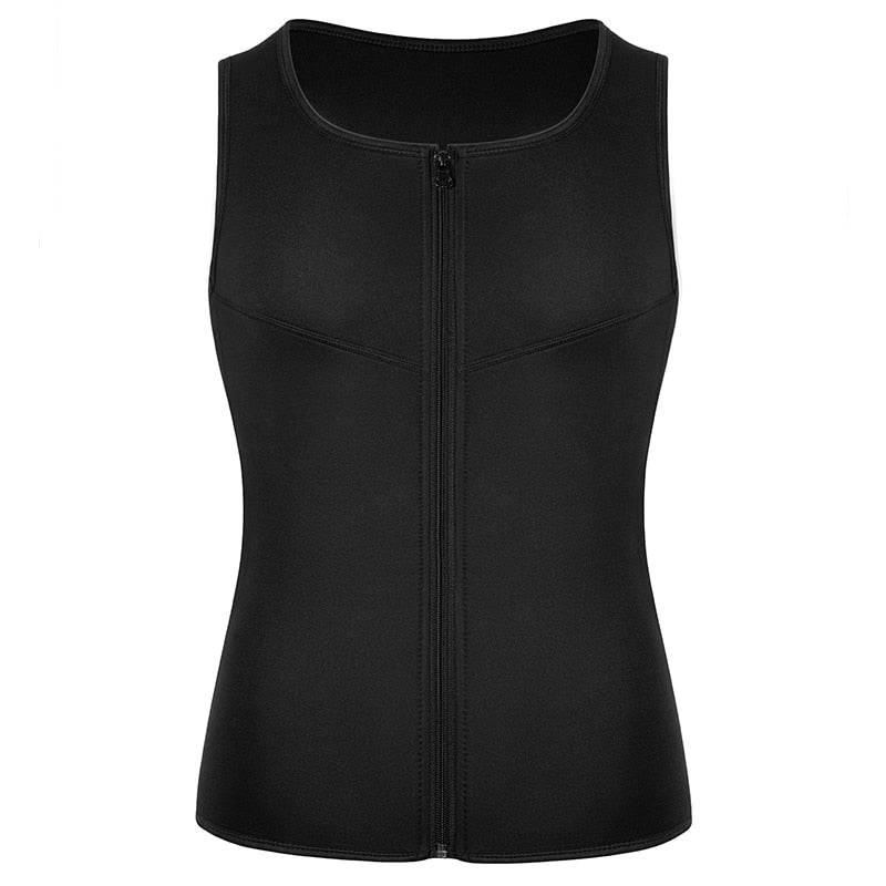 Neoprene Shapers Sweat Vest for Men with Double Zipper for Sauna Suit - goodfitforyou23