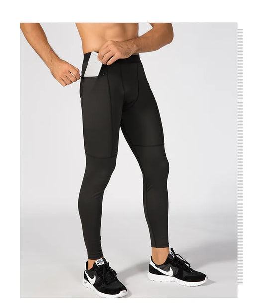 Men Pocket Gym Leggings Sport Pants