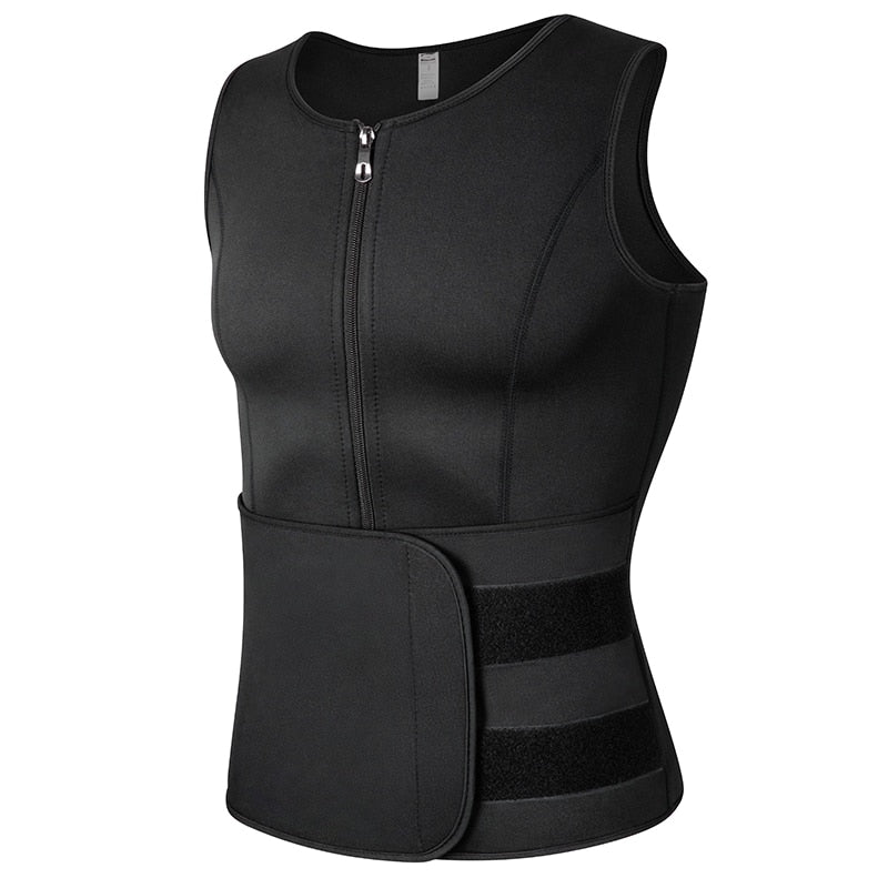 Neoprene Shapers Sweat Vest for Men with Double Zipper for Sauna Suit - goodfitforyou23