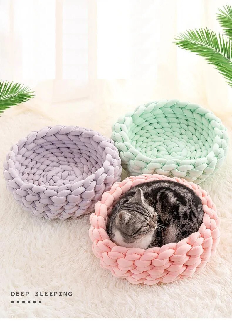 Soft Long Plush Warm Cat House Cushion - goodfitforyou23