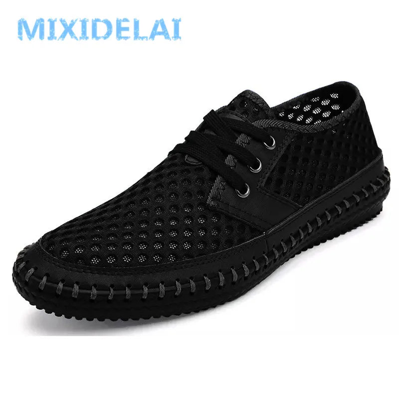 Handmade Summer Breathable Mesh Men Casual Loafers