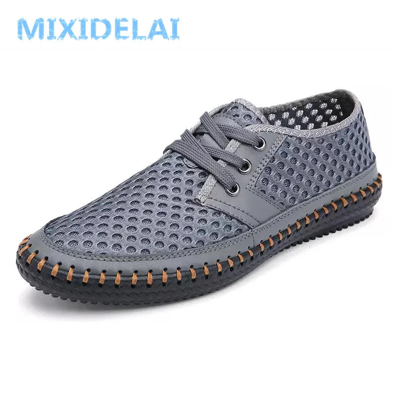 Handmade Summer Breathable Mesh Men Casual Loafers