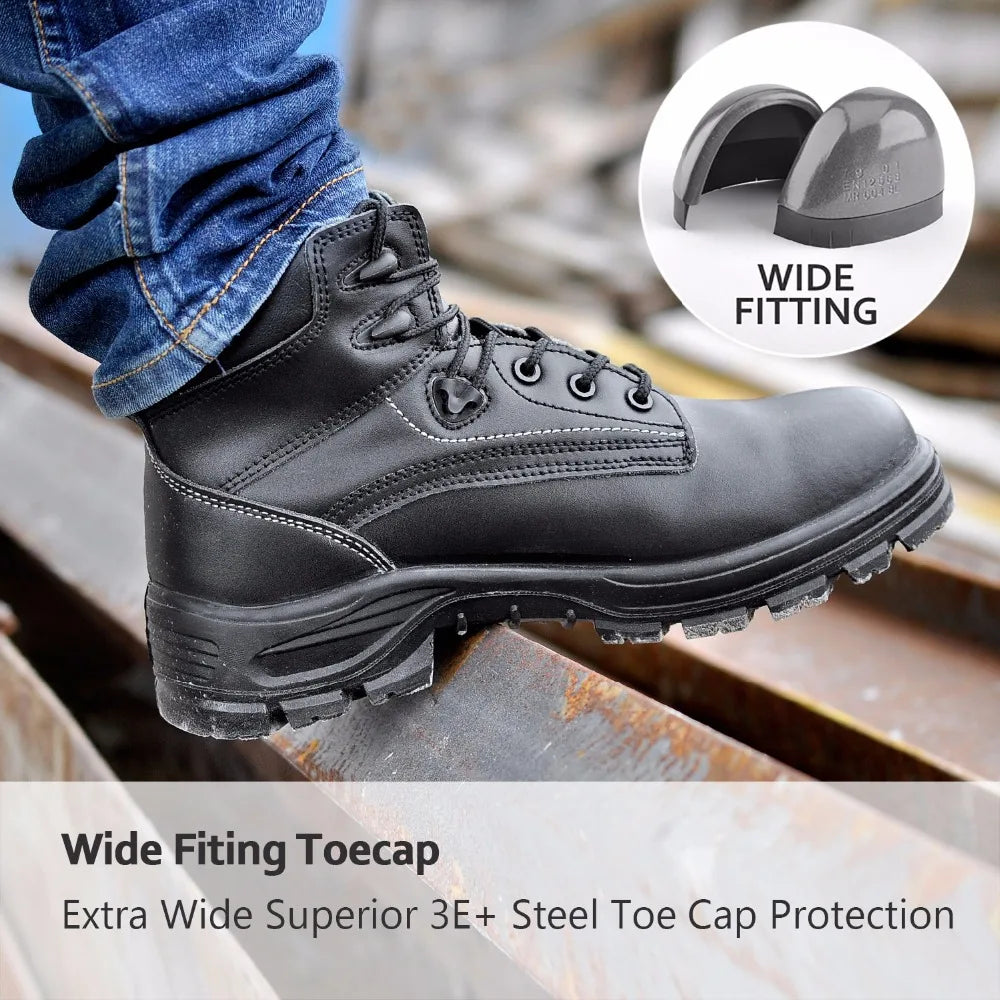 Mens Work Safety Shoes Anti-Static Metal-Free Composite Toe Steel