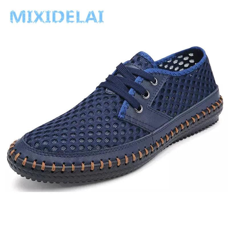 Handmade Summer Breathable Mesh Men Casual Loafers