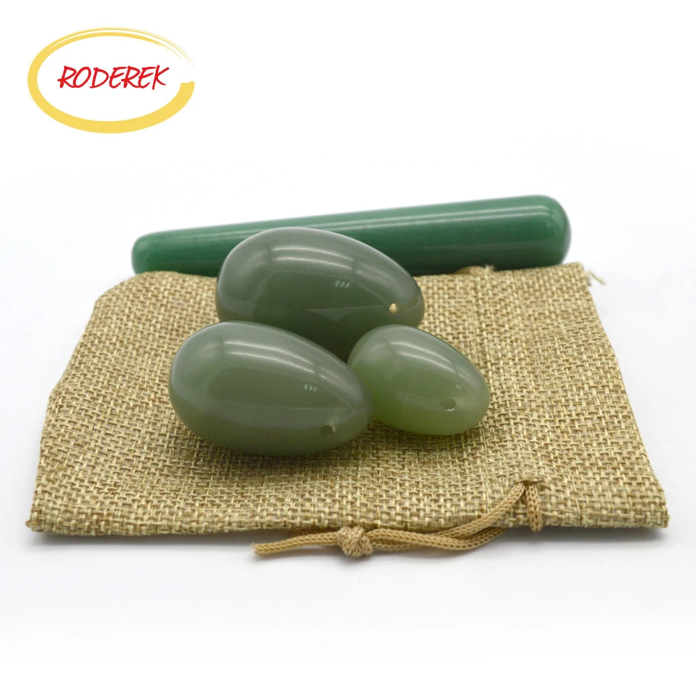 Stone Yoni Egg Natural Jade Egg Set For Pelvic Muscle Exercise