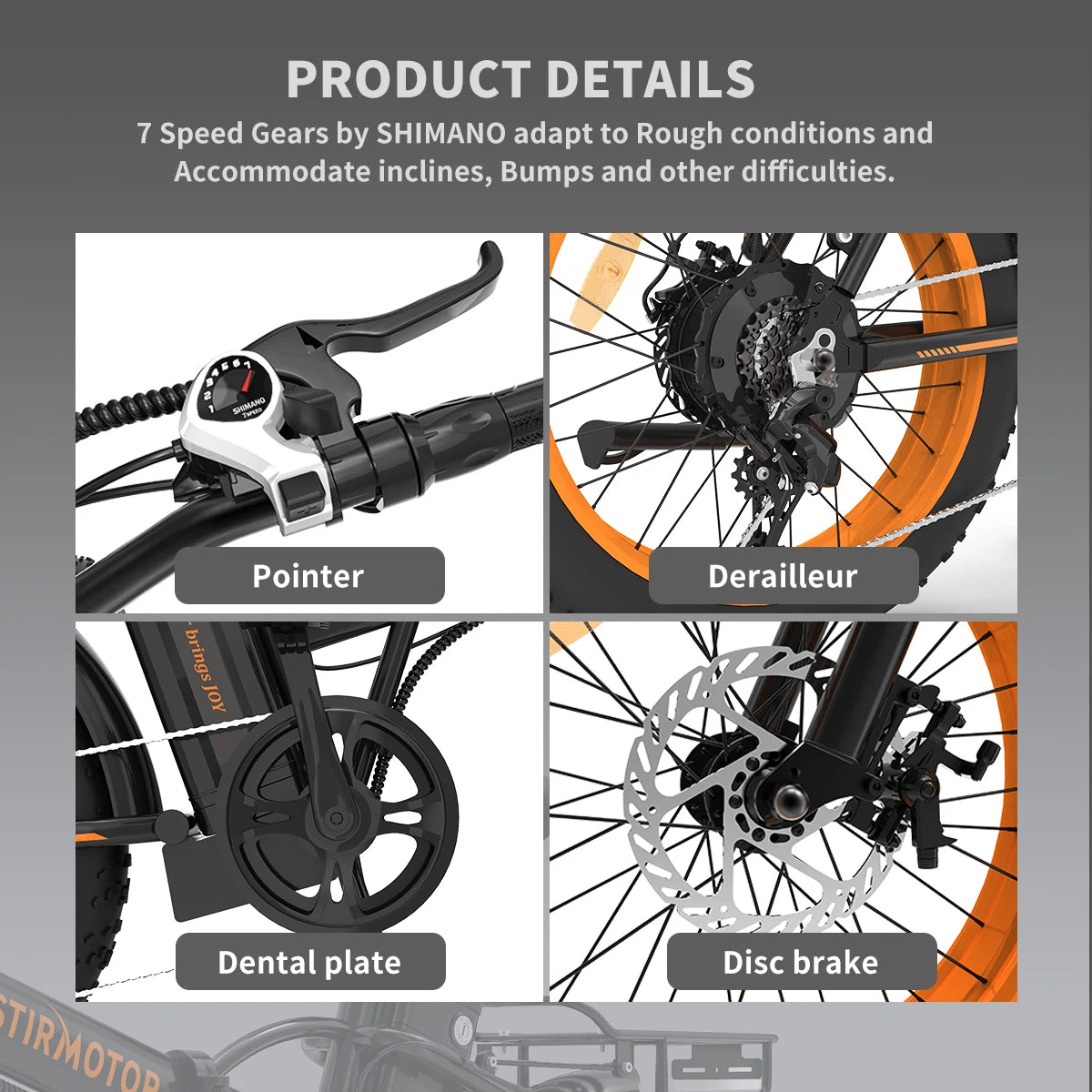 AOSTIRMOTOR 500W Ebike Folding Lithium Battery 36V 13Ah