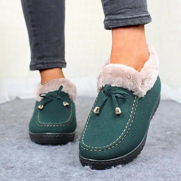 Winter Warm Low Heel Flats For Women