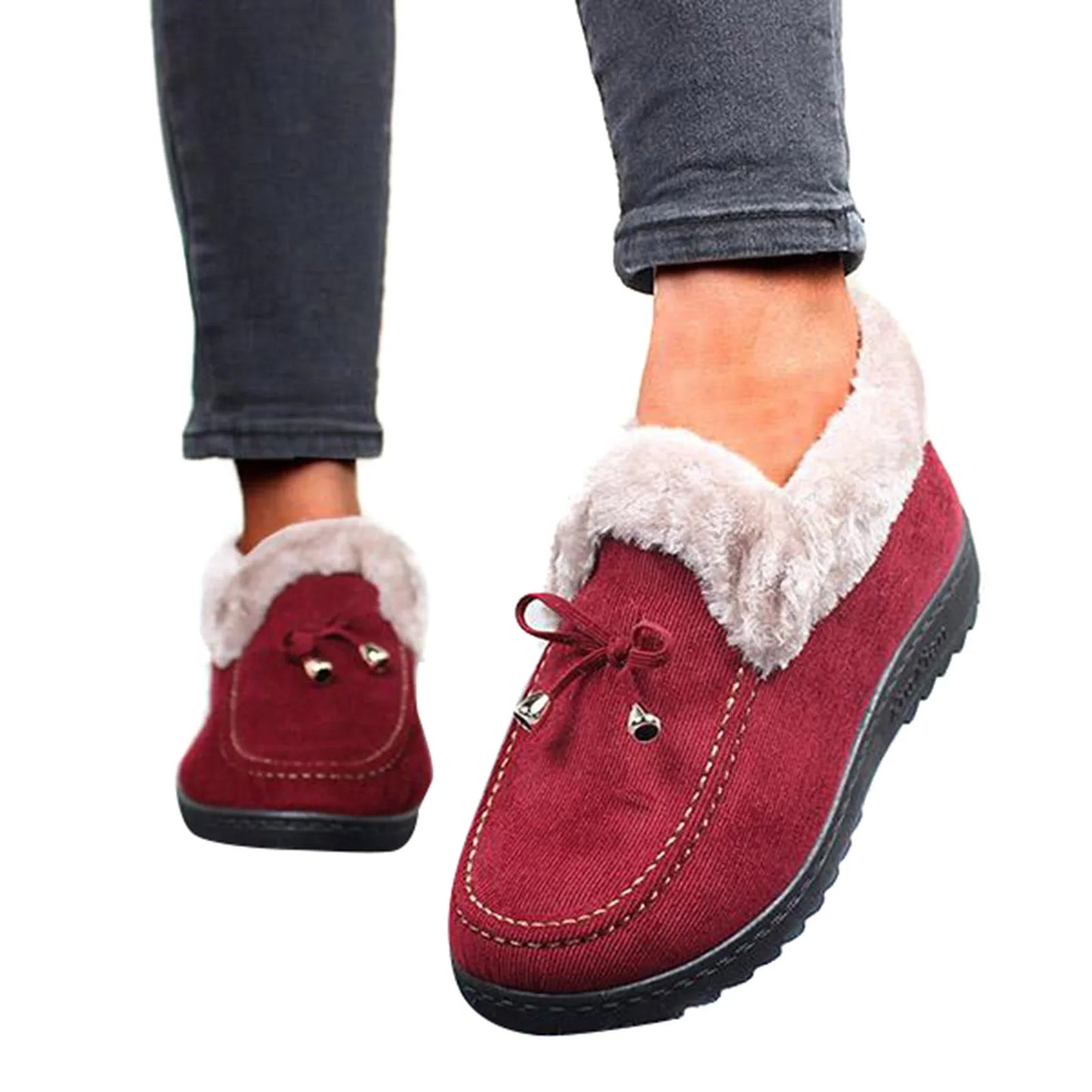 Winter Warm Low Heel Flats For Women