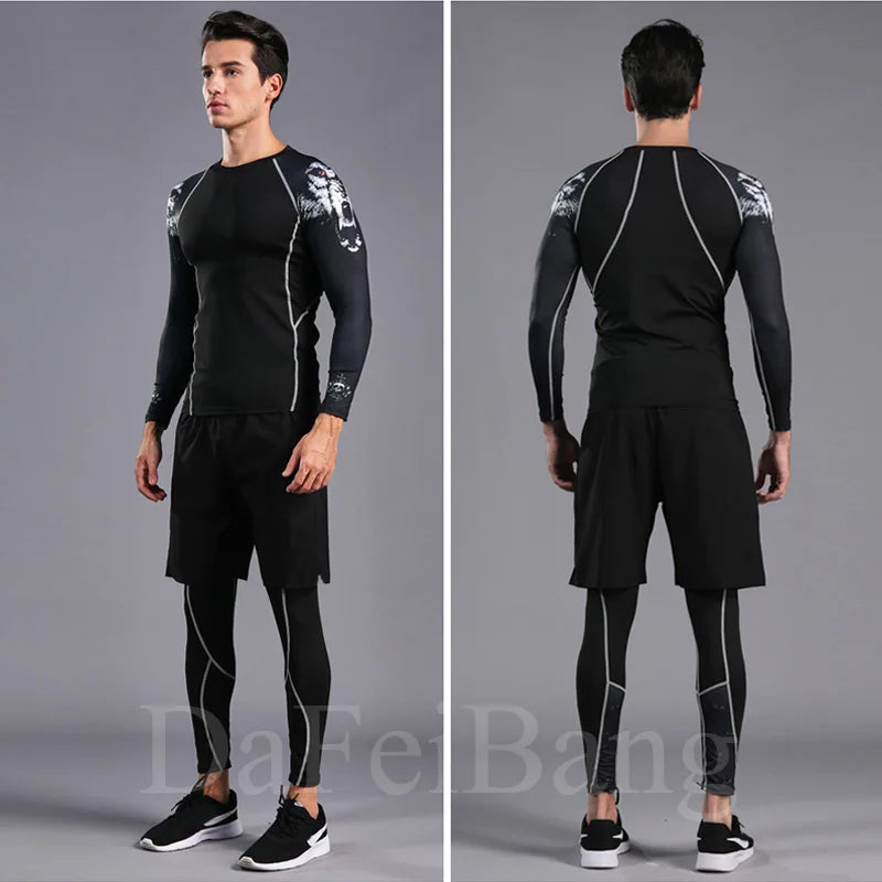 Men's MMA Sports Quick-Drying Compression Suit