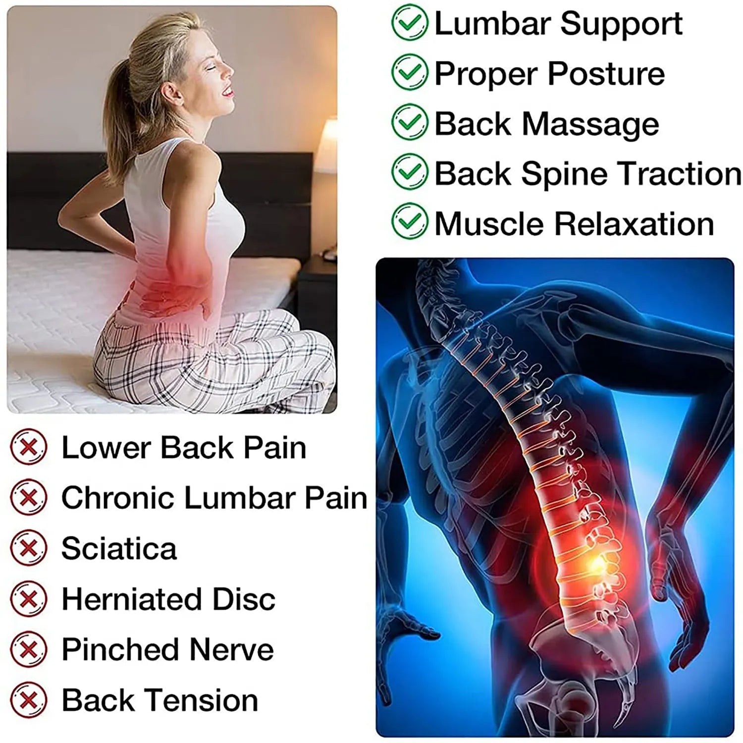 Magnetotherapy Back Stretcher Lumbar Support - goodfitforyou23