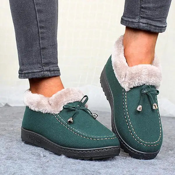 Winter Warm Low Heel Flats For Women