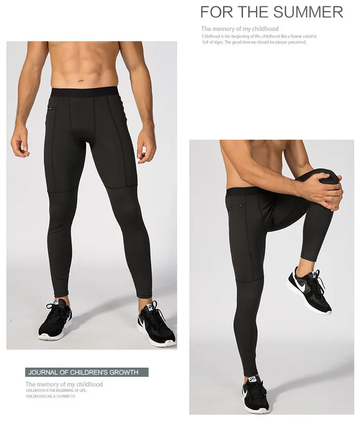 Men Pocket Gym Leggings Sport Pants