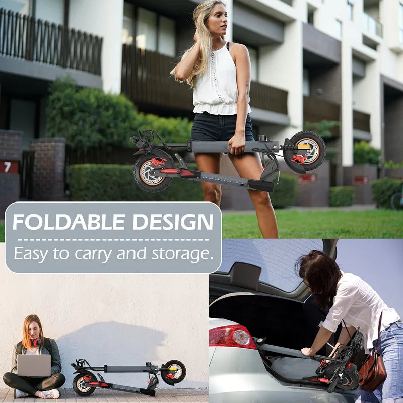 800W Electric Scooter 48V 12.5Ah Up To 25-45KM/H 20-30KM Range