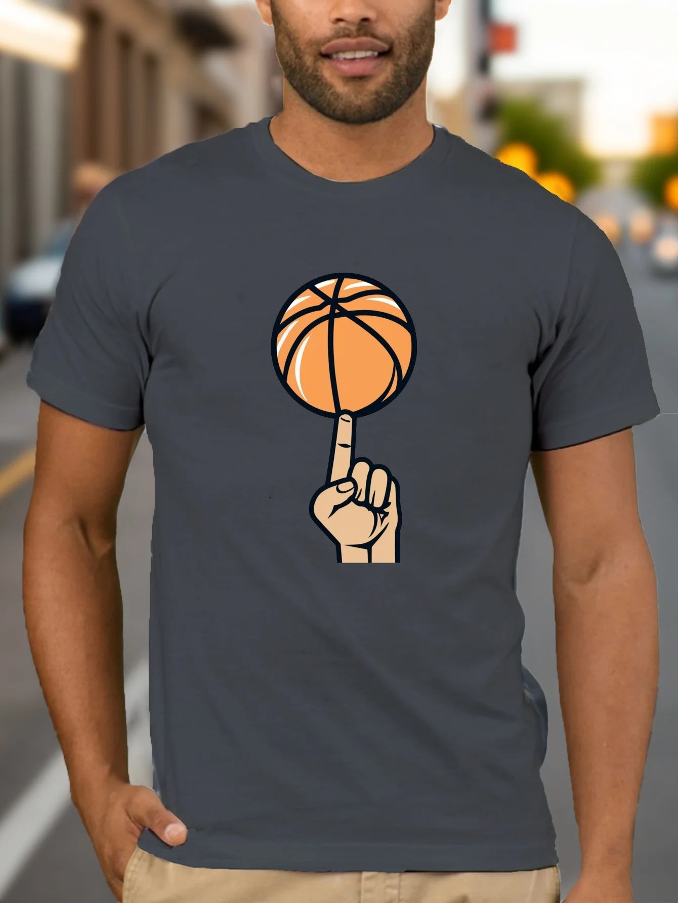 Finger Spinning Basketball T-Shirt