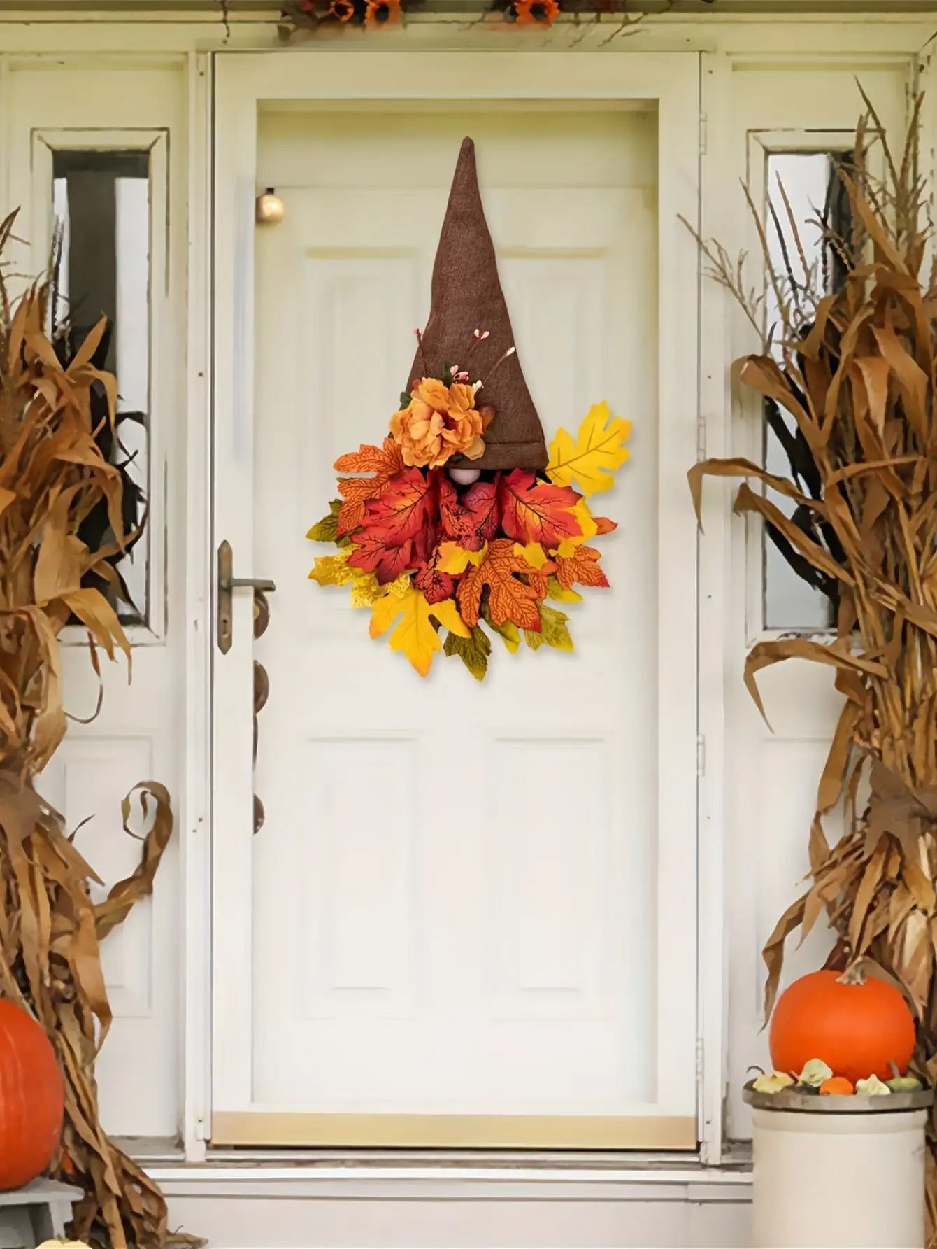 Autumn Harvest Festival maple leaf door hanging flower doll