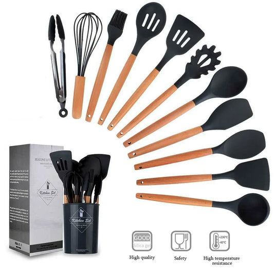 Silicone Non-Stick Kitchenware Cookware Utensils Set