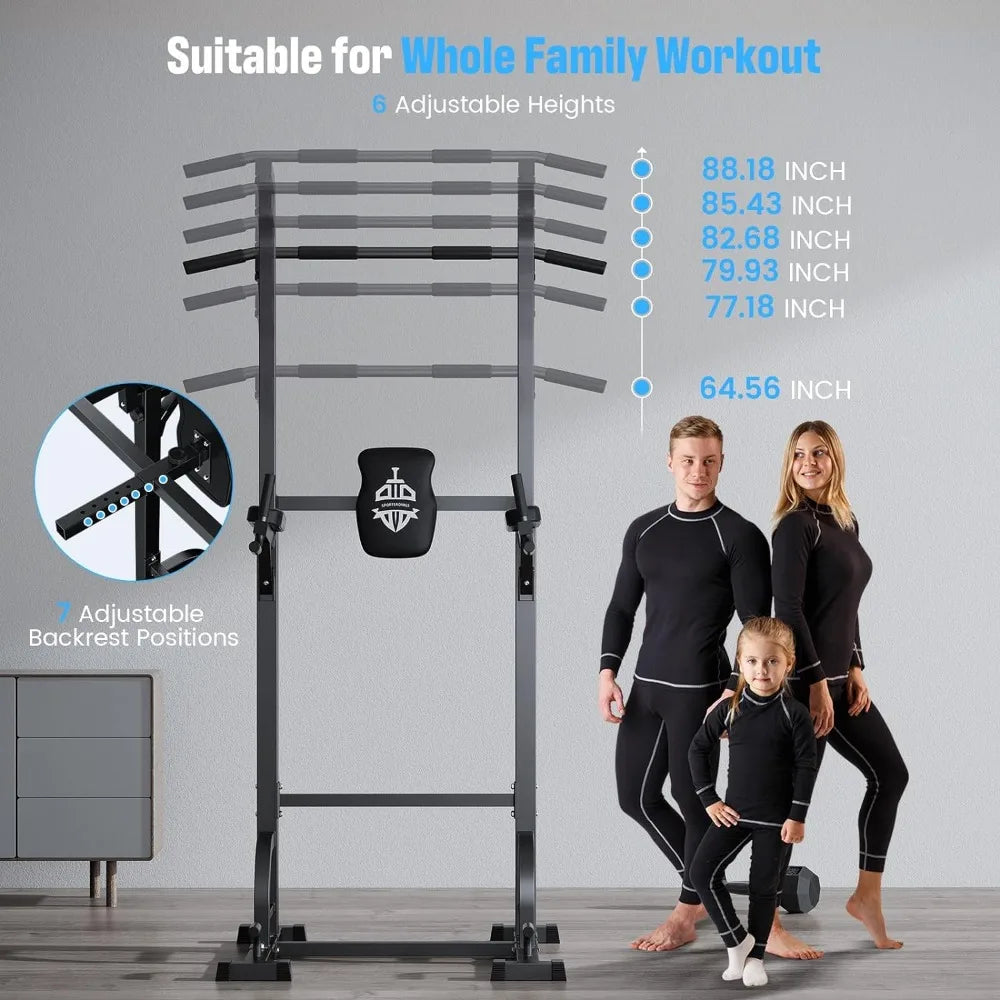 Power Tower Pull Up Dip Station Strength Training Equipment