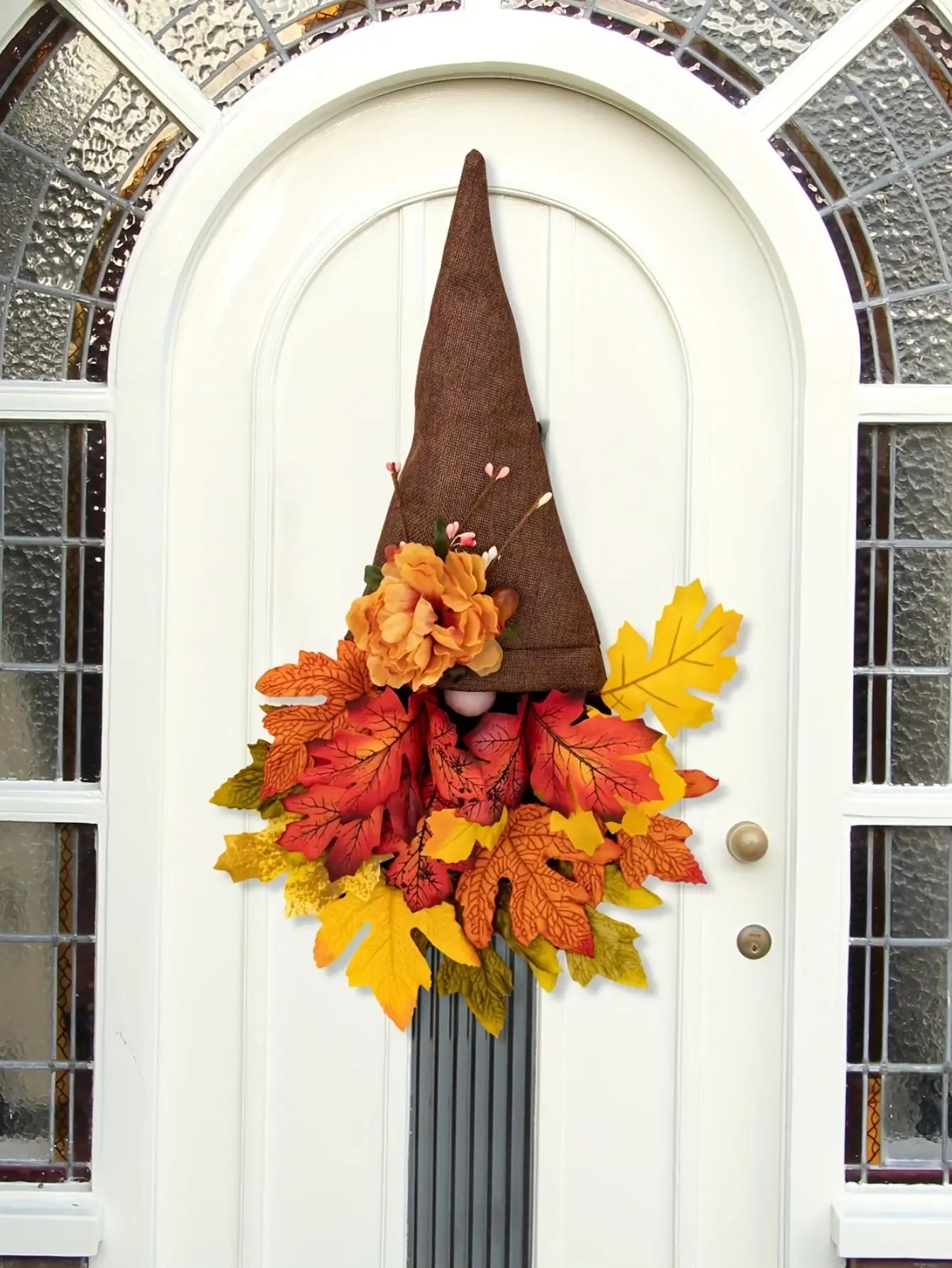 Autumn Harvest Festival maple leaf door hanging flower doll