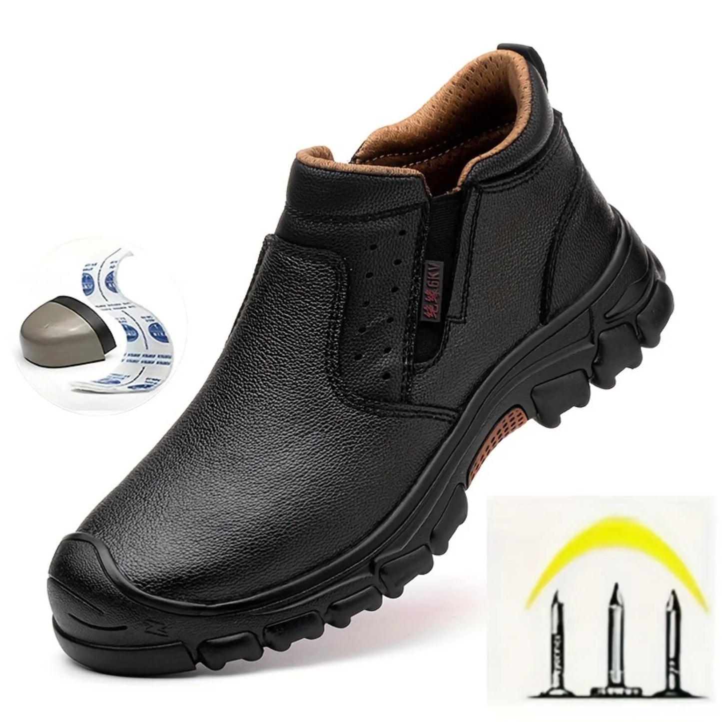 Men's Premium Split Cowhide Safety Work Boots