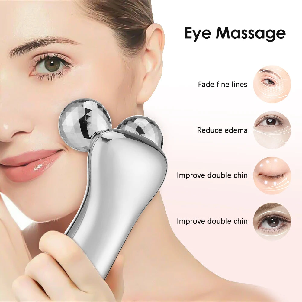 EMS Microcurrent Pulse Neck Face 4D Roller Massager