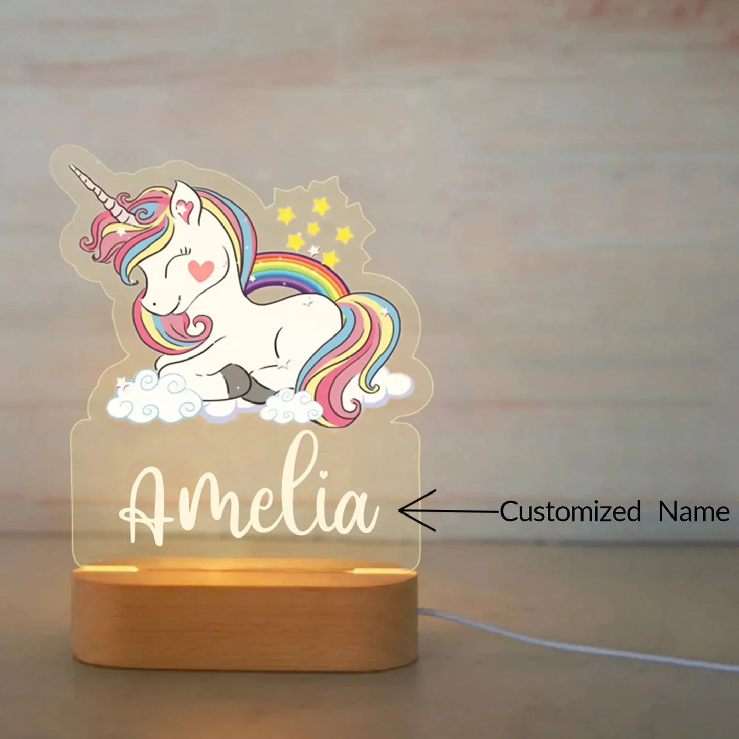 Personalized Children Animal Night Light