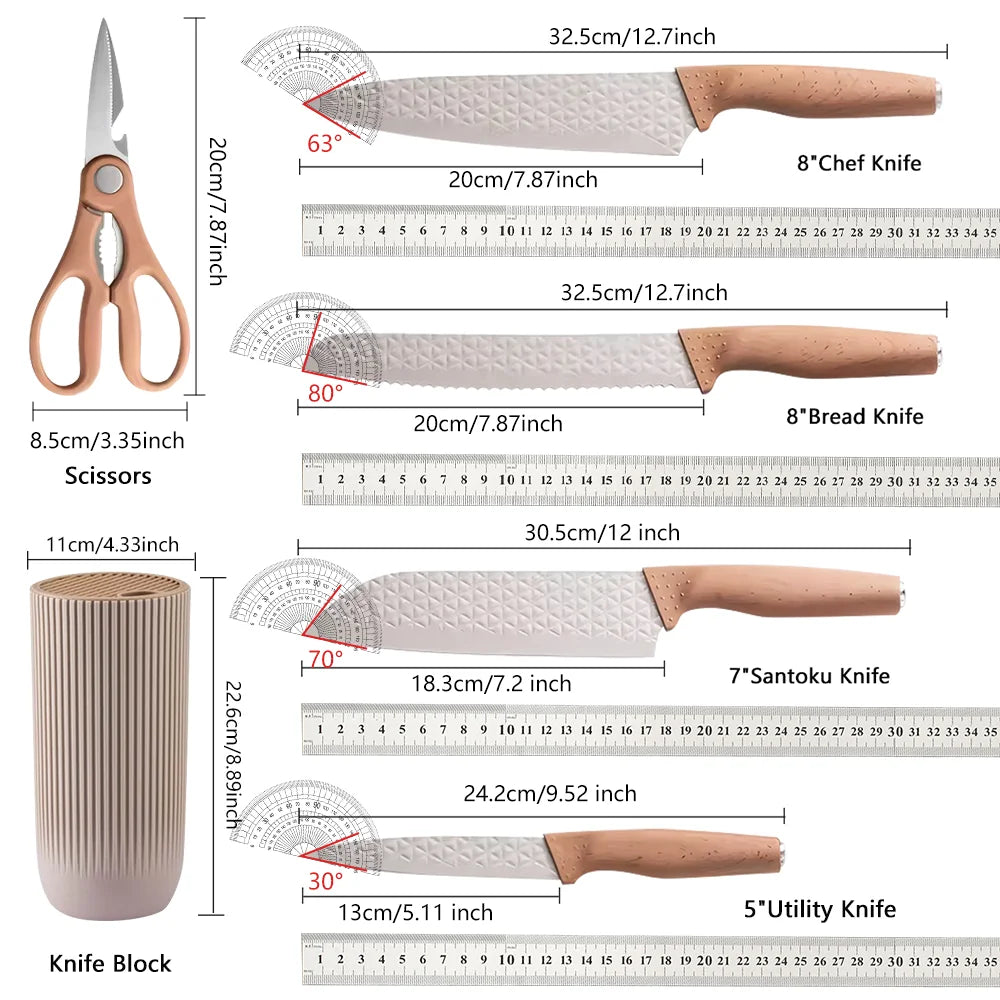 3CR13 Steel Kitchen Knife Set