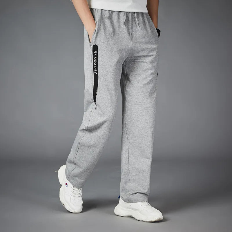 Men Loose Sport Running Stripe Sweatpants