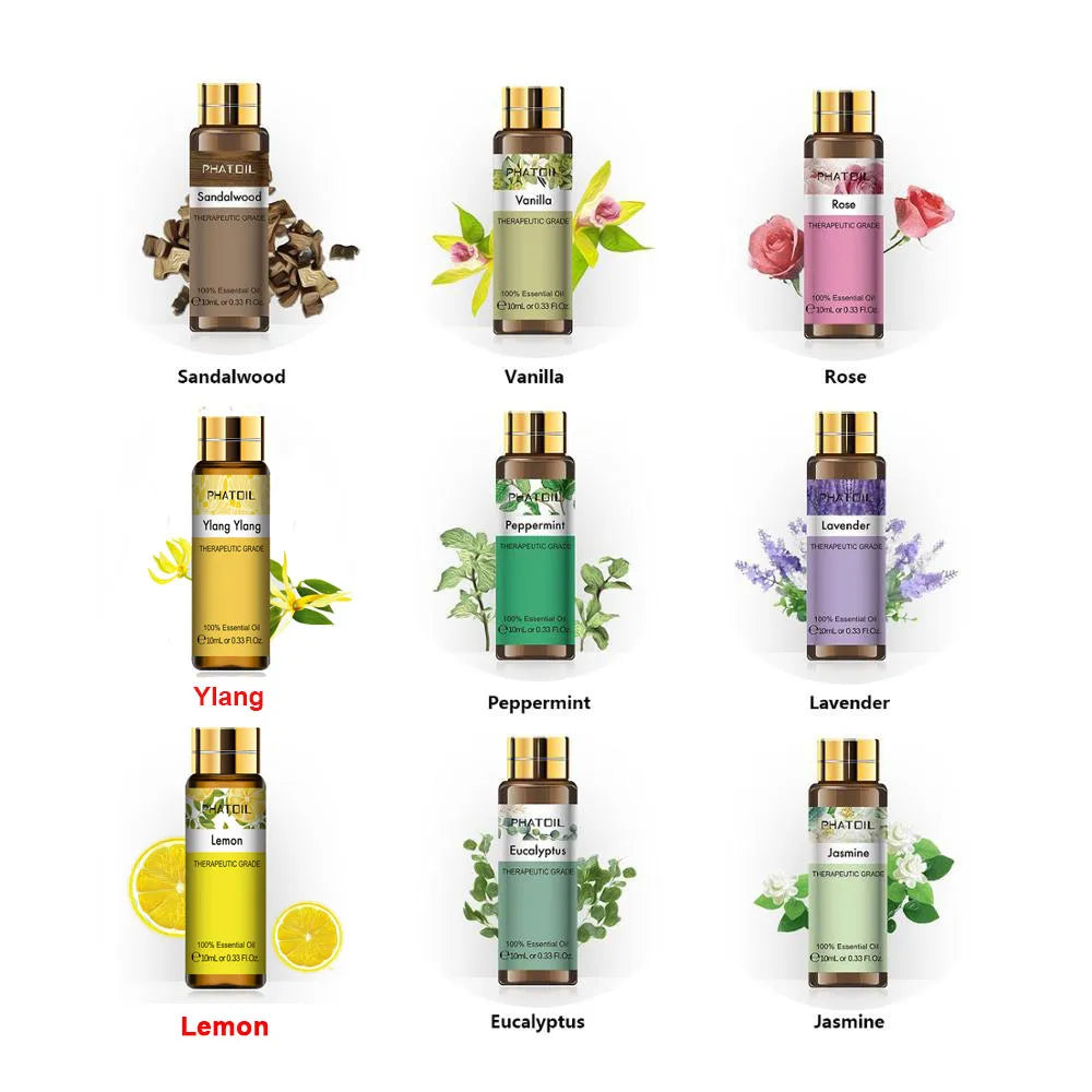 9pcs 10ml Pure Natural Essential Diffuser Aroma Oil - goodfitforyou23