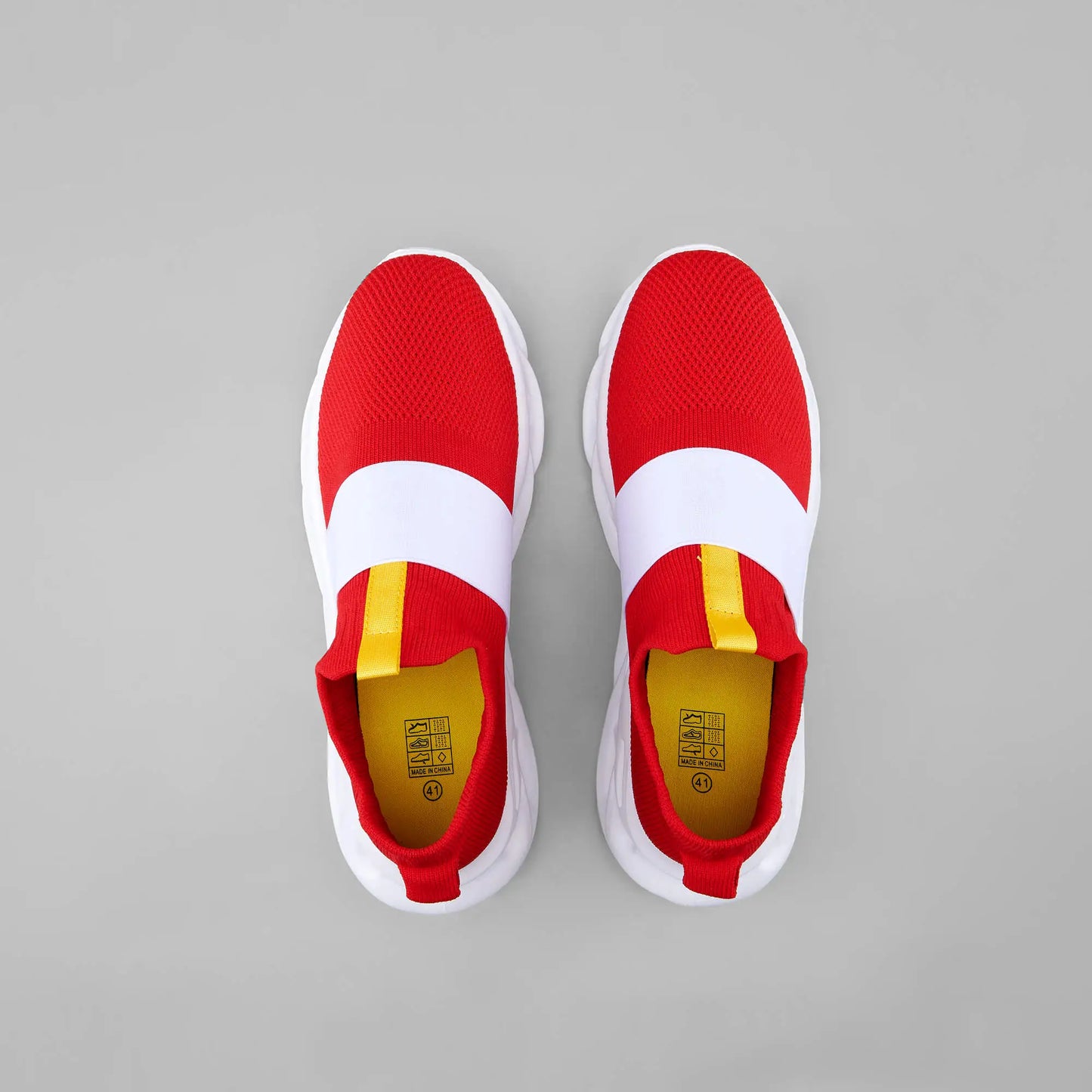 Adult Red Cartoon Sonic Shoes For Men