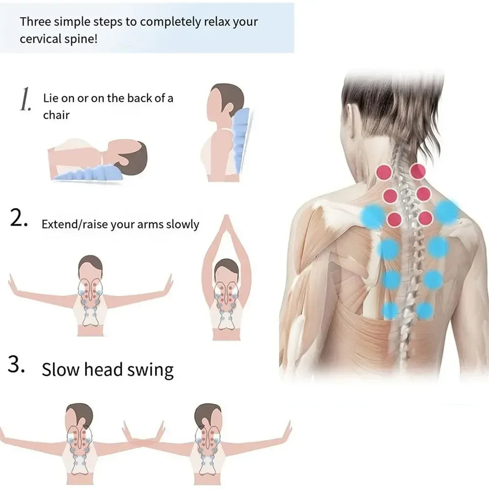 Neck and Shoulder Relaxer with Upper Back Massage Point