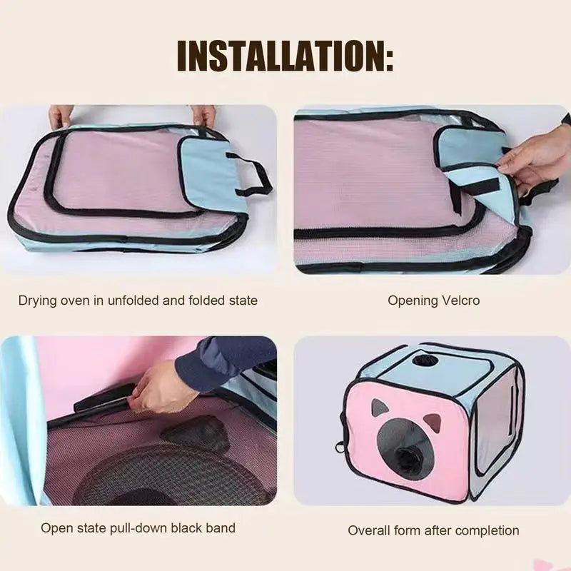 Dog/Cat Foldable Portable Dryer Box