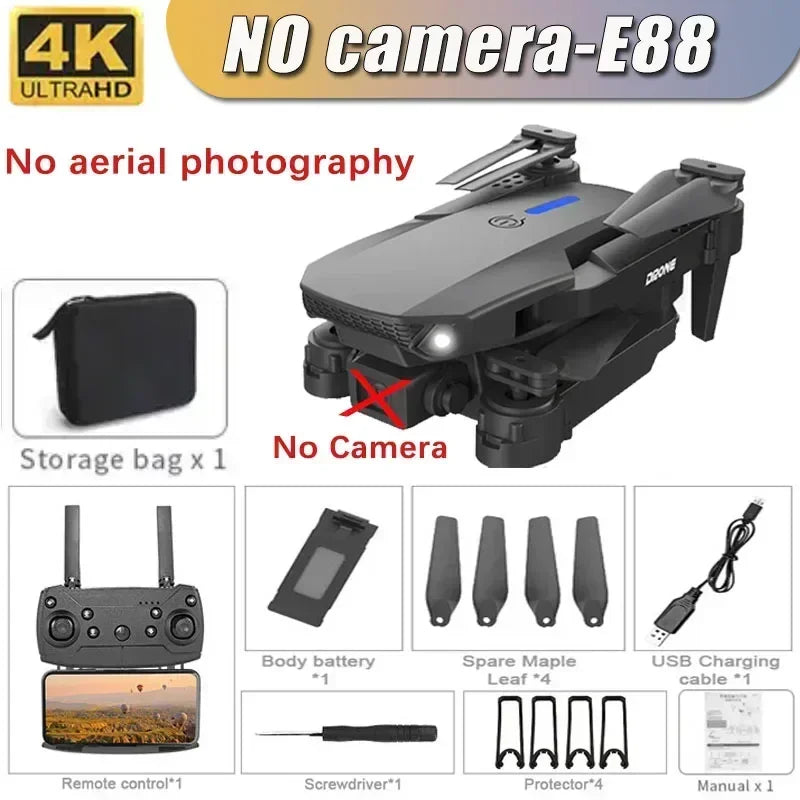 New E88Pro RC Drone 4K Professional With 1080P Wide Angle Dual HD Camera