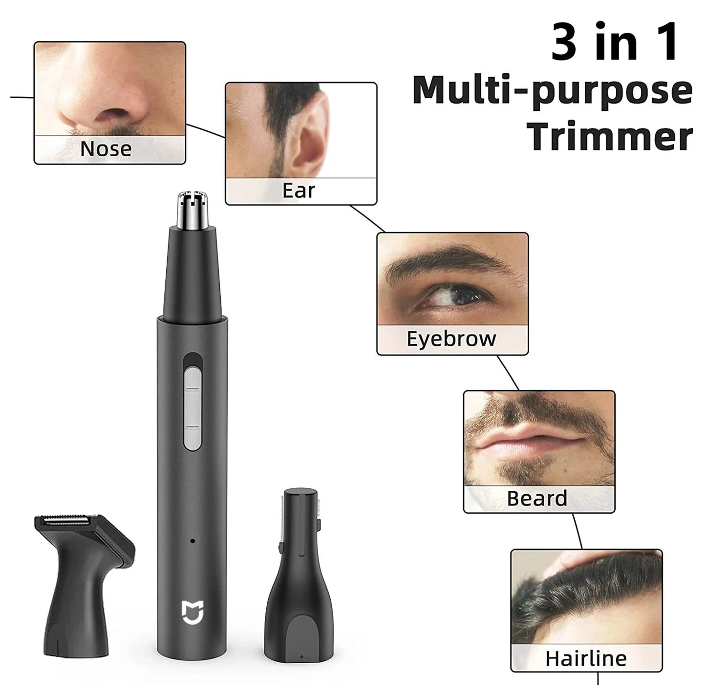 Rechargeable Electric Nose Ear Hair Trimmer for Men