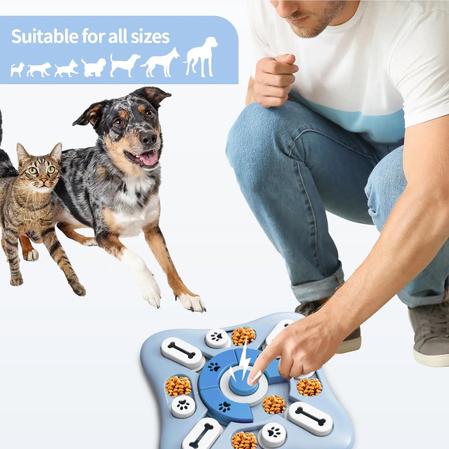 Dog Toy Slow Feeder Interactive Puppy IQ Food Dispenser