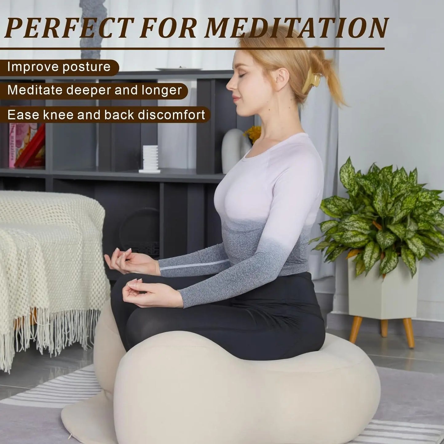 Large Meditation Cushion for Yoga