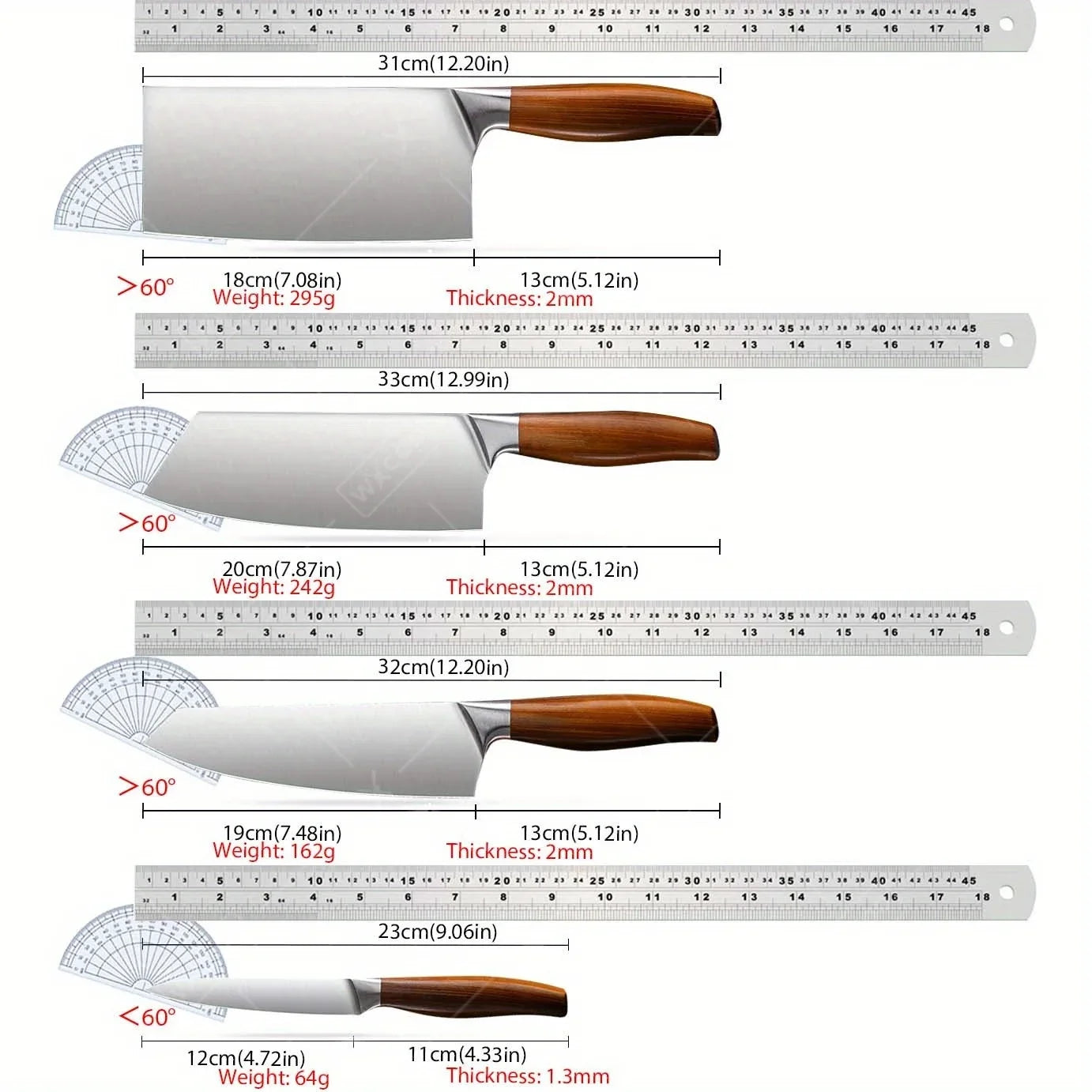 Stainless Steel Multipurpose Kitchen Chef Knife Set