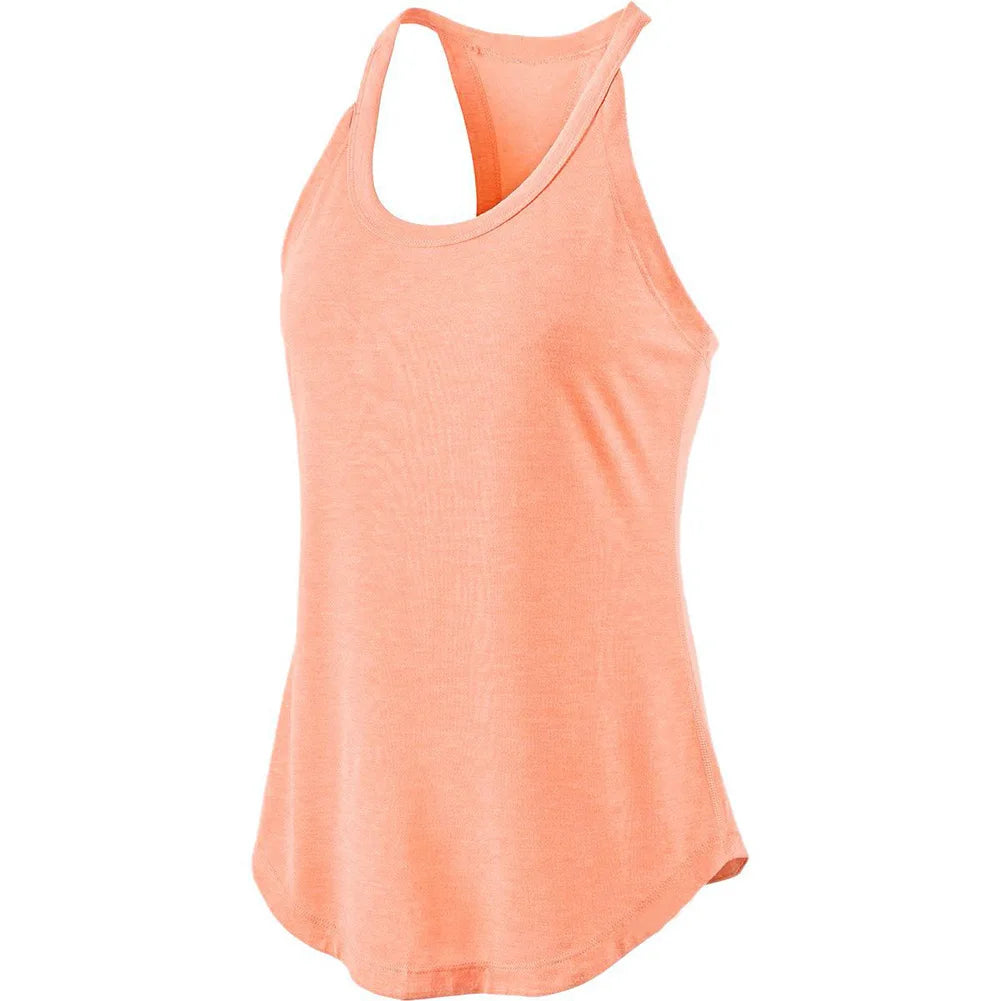 Ladies Sports Sleeveless T-shirt Fitness Crop Tops