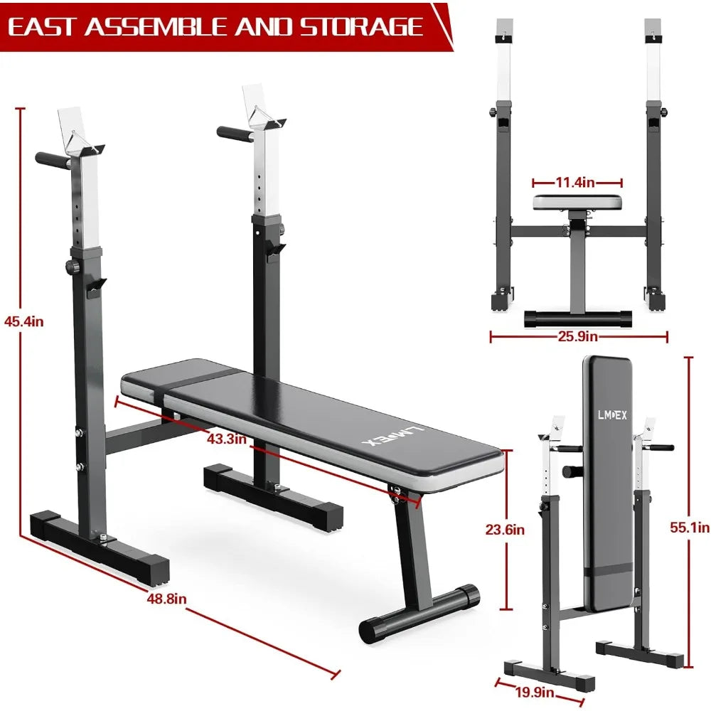 Adjustable Bench Press with Squat Rack