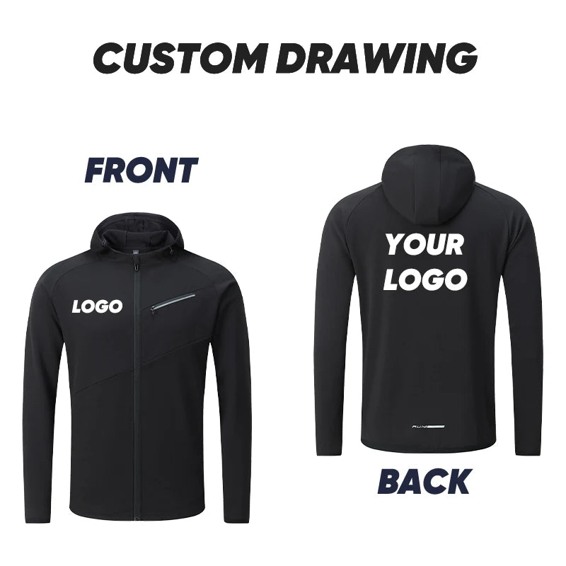 Custom Men's Athletic Training Hoodie Tracksuit