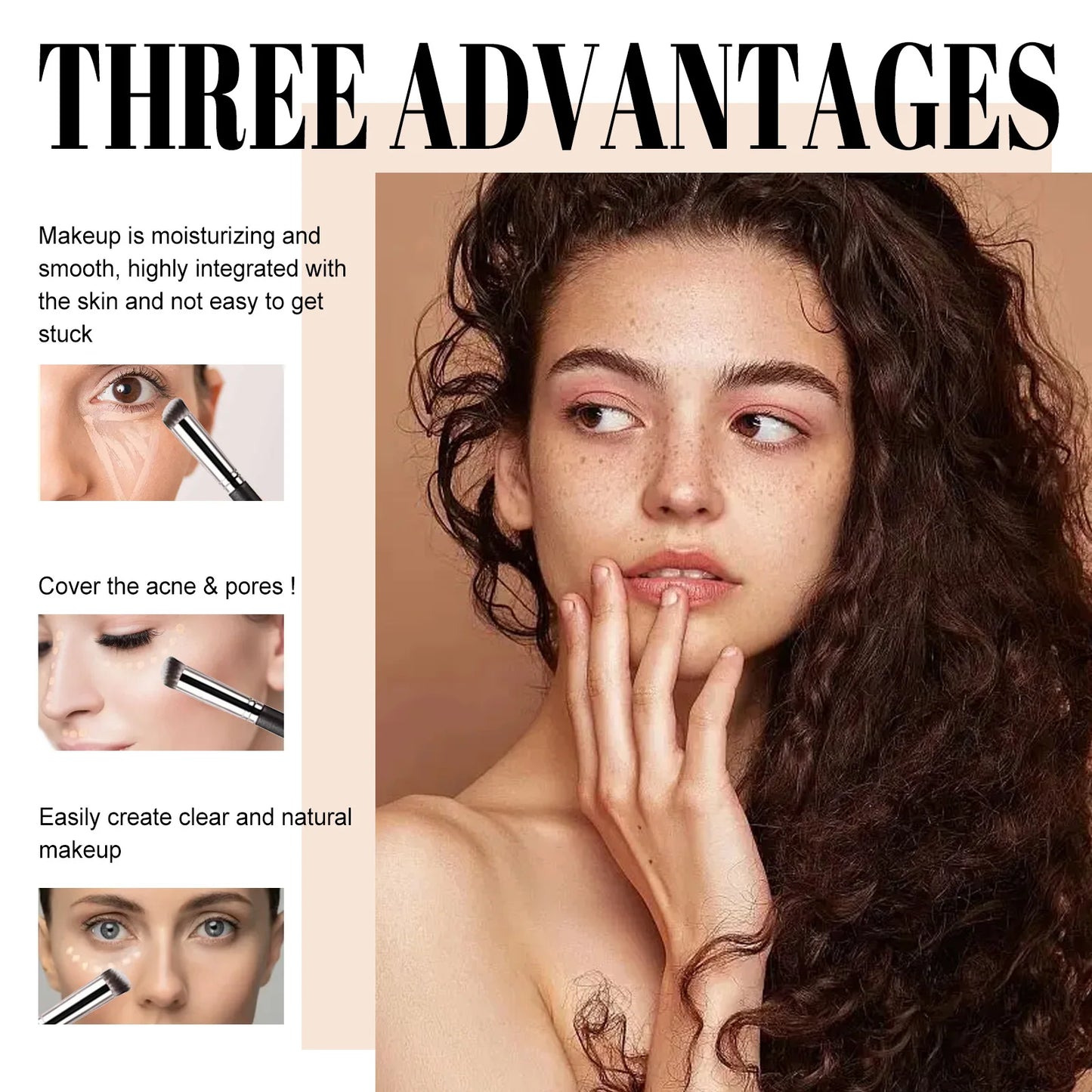 Three Color Partition Beauty And Health Facial Concealer