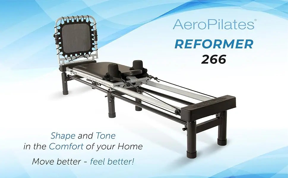 Reformer 266 - Pilates Reformer Workout Machine for Home Gym - Cardio Fitness