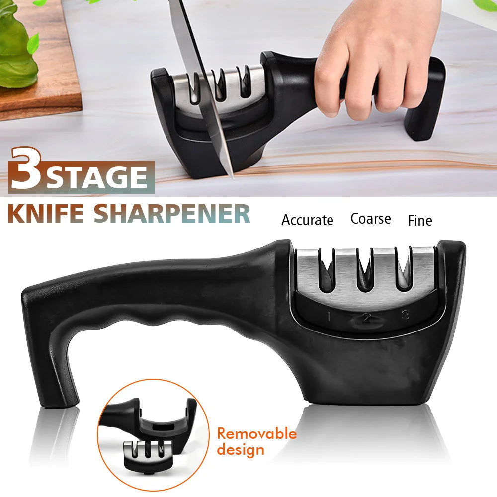 3 Stage Multi-function Knife Sharpener Handheld Tool