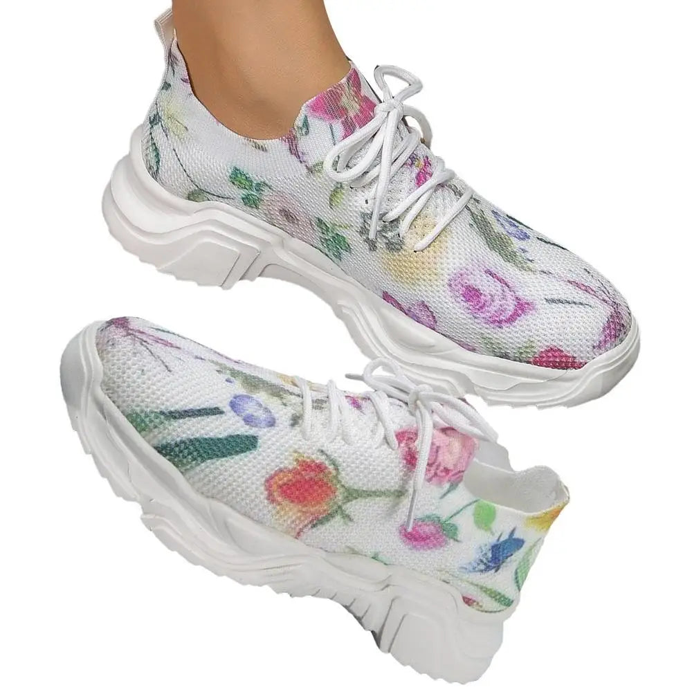 Women's Floral Print Sneakers