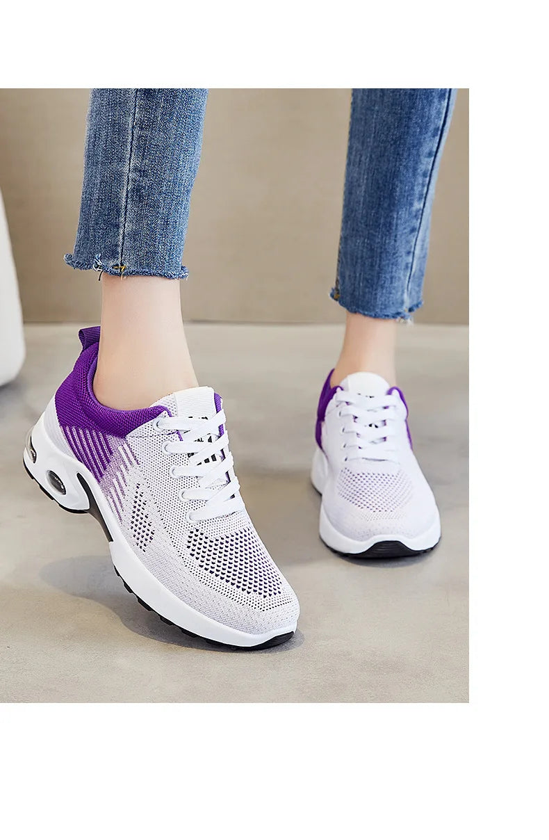 Women's Casual Flat Heel Mesh Running Shoes