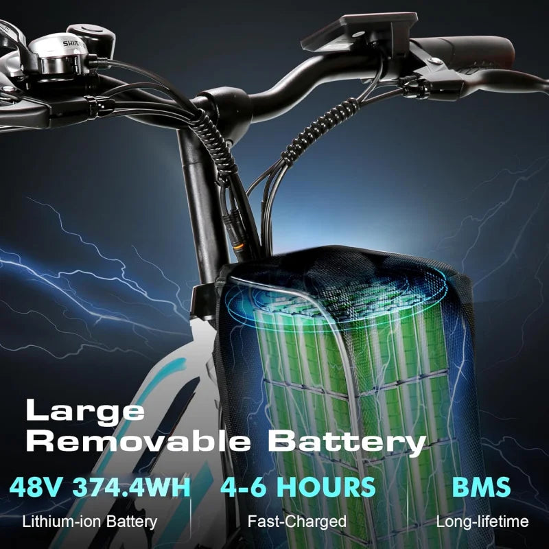 QVivi Electric Bike for Adults with 750W Peak Motor,