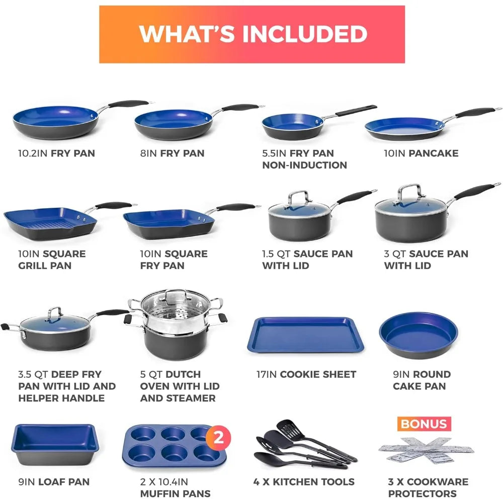 Sapphire UltraClad Kitchen Frying Pots and Pans