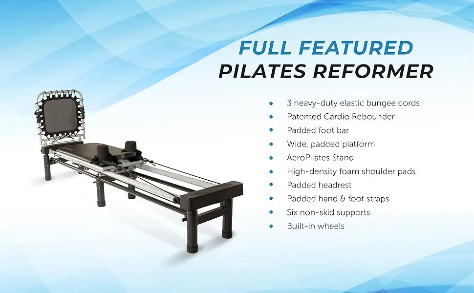 Reformer 266 - Pilates Reformer Workout Machine for Home Gym - Cardio Fitness